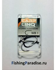 Крючки CARP LINQ CLASSIC BOILIE HOOK №1 black nickel (6шт)