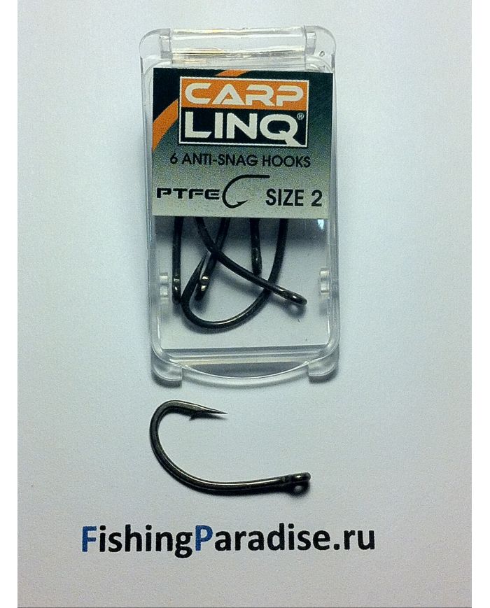 Крючки CARP LINQ PTFE COATED ANTI SNAG HOOK №1 тефлон (6шт)