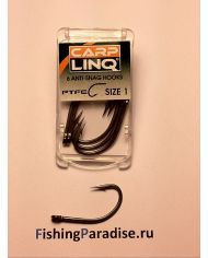 Крючки CARP LINQ PTFE COATED ANTI SNAG HOOK №1 тефлон (6шт)