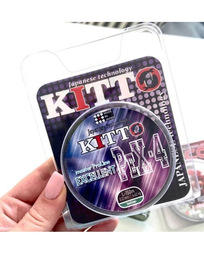 Плетёный шнур Kitto PEx-4 master ProLine SeaGreen 150m